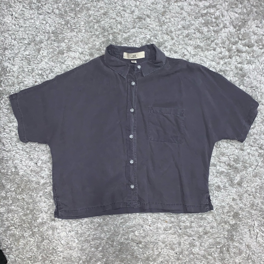 Grey cropped short sleeve